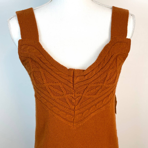 Energie Sleeveless Sweater Dress In Orange Size Medium NWT - Picture 2 of 10